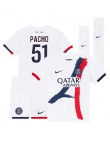 Paris Saint-Germain Willian Pacho #51 Venkovní dres pro děti 2024-25 Krátký Rukáv (+ trenýrky)